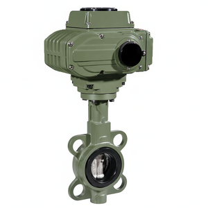 Vanne papillon motorisée à actionneur électrique à disque en acier inoxydable 304, corps en fonte, modulant 4-20 mA, type wafer COVNA HK60-D-M - Product Image 1