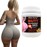 Poudre puissante de formule Maca OEM pour l'agrandissement des fesses avec 100 % d'herbes naturelles pour les hanches et les fesses généreuses des adultes, 400 g, complément alimentaire