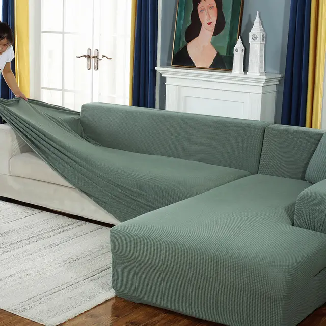 Capa de sofá de tecido de pelúcia, capa em tecido elástico para sofá, decoração para sala de estar, capa de sofá e poltrona