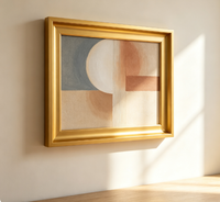 Moulure de cadre photo en bois massif 37x40mm finition dorée, surface plane, pour décoration murale de galerie d'art