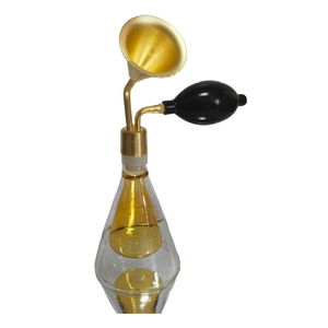 High End <b>Perfume</b> Flask With Brass Accents and Double Glass Construction for Fragrance ModelA Luxury <b>Perfume</b> <b>Container</b> - Product Image 2