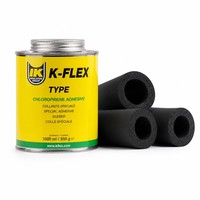 Colle isolante thermique K-FLEX pour l'étanchéité des panneaux de conduites en mousse élastomère NBR, pour usage extérieur et en entrepôt