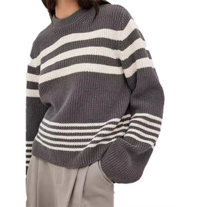 Suéter de Punto Bordado Nuevo de Otoño Invierno para Mujer, Elegante, Juvenil, Holgado, Informal y Personalizable - Product Image 2