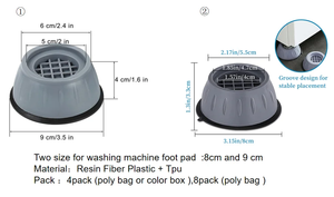 Pieds en caoutchouc universels pour machine à laver, tapis antidérapants pour réfrigérateur, protège-pieds pour meubles, accessoires pour les pieds d'appareils électroménagers - Product Image 6