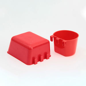 ถ้วยพลาสติกแบบแขวนสำหรับกรงนก,ถ้วยให้อาหารนกแก้วถ้วยใส่น้ำทรงกลมทรงสี่เหลี่ยมผืนผ้า - Product Image 6