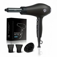 Sèche-cheveux ionique professionnel USB, grande puissance, brosse à air chaud électrique de salon, diffuseur, buse, moteur AC, souffleur manuel