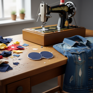 Patch Ilan 9,5x14 cm, confezione da 2 pezzi, colore blu scuro, per riparazione abbigliamento - Product Image 3