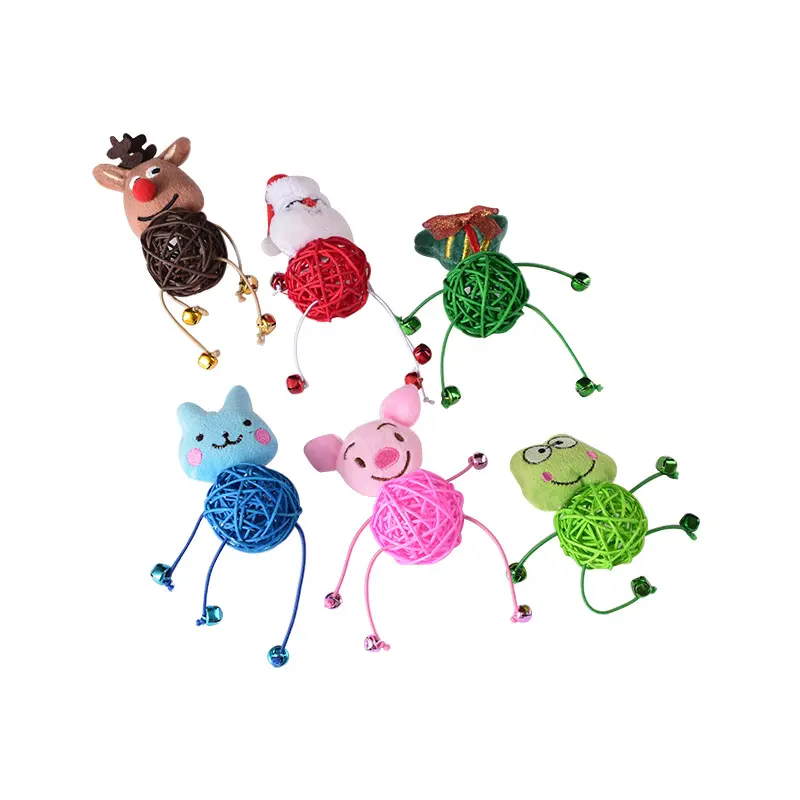 Pet Cat Fiddle With Animal Shape Plush Bell Toy Cat Play Toy Pet Supplies