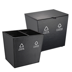 Thân Thiện Với Môi Tái Chế Hình Chữ Nhật Chất Thải <span class=keywords><strong>Bin</strong></span> Mà Không Cần Nắp Cán Bìa Loại Tiết Kiệm Không Gian Thùng Rác Có Thể Cho Khách Sạn Phòng Lưu Trữ - Product Image 5