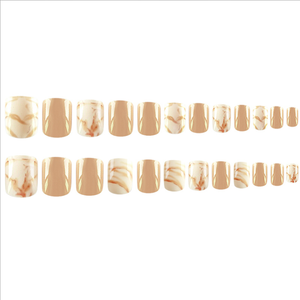 24 Uds./caja <span class=keywords><strong>Uñas</strong></span> Postizas 3D para Mujer, <span class=keywords><strong>Uñas</strong></span> de Presión con Diseño de Cabeza Cuadrada, <span class=keywords><strong>Uñas</strong></span> Artificiales <span class=keywords><strong>Cortas</strong></span>, Decoración de <span class=keywords><strong>Uñas</strong></span> - Product Image 4