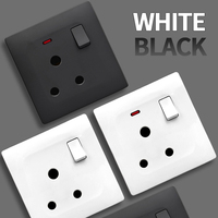 Prise murale multifonctionnelle standard britannique universelle, type 86, simple, 5 trous, prise USB, 13A 15A 250V