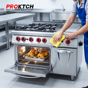 Grill professionnel sur pied au gaz avec panneau frontal en acier inoxydable renforcé et boutons de commande ergonomiques pour les chefs - Product Image 5