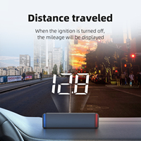 WIIYII M4 OBD2 HUD para Auto, Velocímetro Digital Inteligente, Alarma de Exceso de Velocidad, Advertencia de Seguridad Vehicular, Conexión Plug and Play, Universal para Automóviles