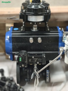 Válvula de Cierre Neumática Tipo O Greenfir DN50 Clase 150, Acero al Carbono WCB, Válvula de Bola con Sello Suave a Prueba de Explosiones para Medios Gaseosos GYR52311R-D - Product Image 3