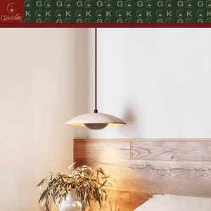 Lampe en travertin GOLDKING pour chambre et salle à manger, pierre beige naturelle avec insert en bois naturel, OEM ODM - Product Image 2