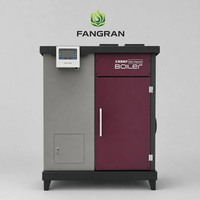 Chaudière à granulés à eau chaude Fangran 300S, trémie de 80 kg, système de circulation d'eau pour maison de 300 m²