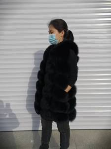 <span class=keywords><strong>Gilet</strong></span> en fourrure de renard véritable à capuche pour femmes 2021 # <span class=keywords><strong>Gilet</strong></span> d'hiver pour filles et femmes, veste en fourrure tendance - Product Image 4