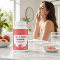 Gummies véganes de vitamine C+E et collagène à marque privée pour l'éclaircissement de la peau, la croissance des cheveux et le soin des ongles, sans gluten, 60 unités, vente en gros OEM