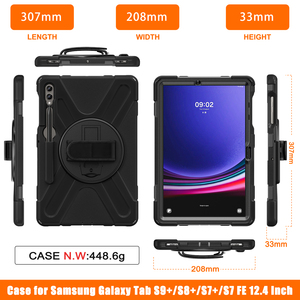 Étui pour tablette de style professionnel pour Samsung S9FE + X610 <span class=keywords><strong>S9</strong></span> <span class=keywords><strong>Plus</strong></span> X810 S8 <span class=keywords><strong>Plus</strong></span> X800 S7 <span class=keywords><strong>Plus</strong></span> T970 S7 FE T730 avec porte-crayon - Product Image 6