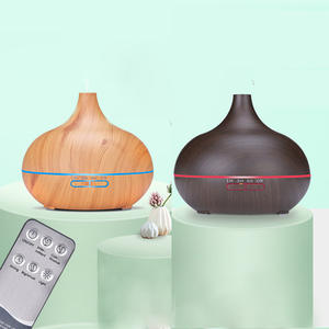 Humidificateur d'air ultrasonique, diffuseur d'arôme, grain de bois, lumière LED 7 couleurs, diffuseur d'huile essentielle électrique pour l'aromathérapie à domicile - Product Image 1