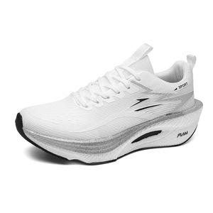 Zapatos unisex estilo walking, transpirables, de malla ligera, con amortiguación, antideslizantes, con cordones, para caminar al aire libre durante todo el día. - Product Image 1