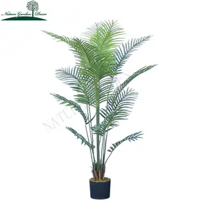 New Arrival Large Faux Palm Tree for Sale Fake Green Plant Indoor Decoration Palm Tree Leaves