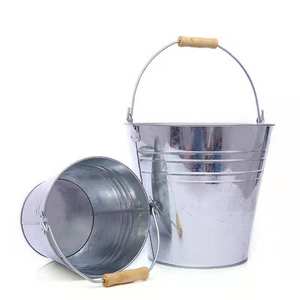Grand seau en fer galvanisé, seau à eau, 5L-18L, baril de nettoyage - Product Image 5
