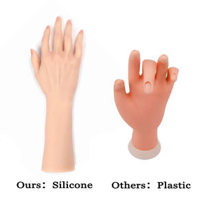 มือฝึกทำเล็บซิลิโคน Lootaan สำหรับฝึกทำเล็บอะคริลิค นิ้วมือยางนุ่มเหมือนมือจริง - Product Image 2