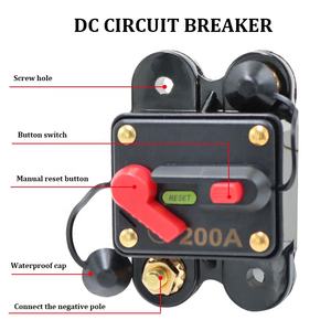 Bloc de fusibles en ligne pour autoradio 12V-24V CC, protection contre les surcharges du moteur, <span class=keywords><strong>12</strong></span> <span class=keywords><strong>volts</strong></span> pour voiture, SUV, marine, <span class=keywords><strong>disjoncteur</strong></span> avec réinitialisation manuelle - Product Image 3
