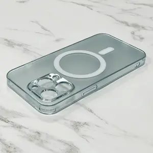 Transparente Glas magnetische Absaugung offizielle magsafe Handy hülle geeignet für iPhone14 Apple 13pro matte Schutzhülle