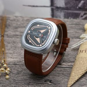 Wholesale High End Men's Square Mechanical-Style Quartz Watch Cutout Design Luminous <b>Waterproof</b> <b>Silicone</b> Strap - Product Image 6