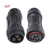 Connecteur d'alimentation de grande puissance LLT M45, 2, 3, 4 broches, haute intensité 80A et isolation de tension, étanche IP68, connecteur électrique
