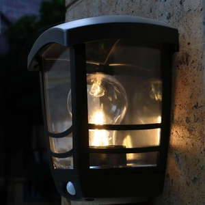 IP65 Waterproof Outdoor Hanging Solar Wall Lanterns With Edison <strong>Bulb</strong> <strong>Dusk</strong> to <strong>Dawn</strong> Led Motion <strong>Sensor</strong> Wall <strong>Light</strong> Solar Wall Sconce - Product Image 2