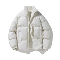 Blouson d'hiver pour homme chic de la rue principale, 100% fibre de polyester, uni, teint, col montant, fermeture éclair, réversible, service OEM
