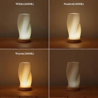 Lampe de bureau moderne de luxe écologique sans fil rechargeable, base en aluminium, lumière LED à intensité variable, lampe de chevet pour la lecture
