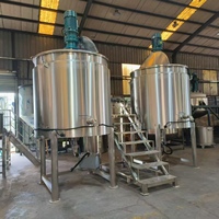 Réservoir de mélange de veste de chauffage électrique 1000-3000l avec mélangeur pour le chauffage de l'eau de jus de lait