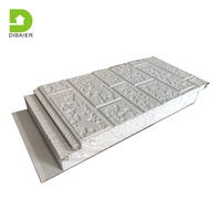 Panneau d'isolation extérieure 30mm 50mm 75mm Panneau sandwich EPS Panneau isolé métallique décoratif extérieur Motif de brique de pierre