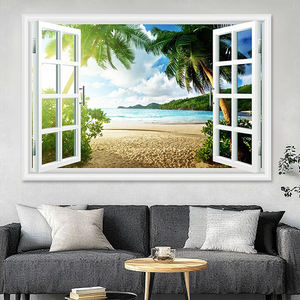 Vendite giornaliere <span class=keywords><strong>realismo</strong></span> natura contemporanea paesaggio scenico tela pittura parete arte foresta cascata verde digitale stampato per - Product Image 3