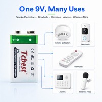 Batterie rechargeable au lithium-ion 9V USB Type-C 1000mAh pour l'électronique grand public
