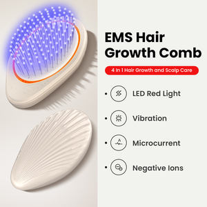 Peigne à <span class=keywords><strong>cheveux</strong></span> électrique LED, ion, thérapie par lumière rouge <span class=keywords><strong>infrarouge</strong></span>, vibration haute fréquence, massage du cuir chevel, logo personnalisé, baguette de <span class=keywords><strong>repousse</strong></span> des <span class=keywords><strong>cheveux</strong></span> - Product Image 2