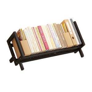 Desktop Bookshelf Bamboo Simple <b>Storage</b> Rack For Office Desk Organizing Books And <b>Files</b> Rectangle Standing Type - Product Image 5