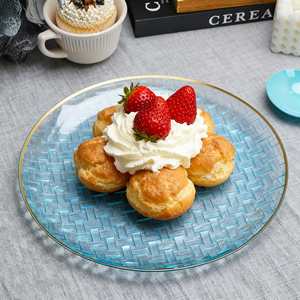 Assiettes de présentation élégantes en <span class=keywords><strong>plastique</strong></span> à motif tressé avec bord doré, <span class=keywords><strong>vaisselle</strong></span> <span class=keywords><strong>jetable</strong></span> pour mariages, traiteurs, banquets, restaurants - Product Image 6