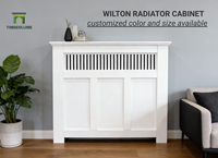 Cache-radiateur moderne en MDF Timberlume personnalisé OEM/ODM pour marques de décoration intérieure UE/US, panneau frontal massif blanc/clair pour salon