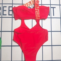 Traje de Baño Bikini de Dos Piezas con Logotipo Personalizado en 3D, Muestra Gratis, para Mujer, Cuello Redondo, Ropa de Playa
