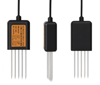 Capteur/transmetteur de sol multifonctionnel RS485 (protocole Modbus) pH / Température / Humidité / Conductivité 1 an IP68