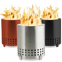 Poêle à bois multifonctionnel en acier inoxydable Portable Petit barbecue extérieur Camping Fire Pit pour le chauffage domestique Hot-Selling