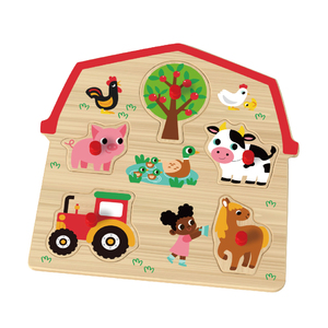 ตัวต่อไม้ฟาร์ม 3 มิติ ตัวต่อฟาร์มสำหรับเด็ก เกมจับคู่แบบมอนเตสซอรี่ ของเล่นเสริมพัฒนาการ - Product Image 5