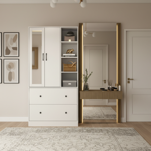 Armadi Moderni Convertibili e Pieghevoli in Legno <span class=keywords><strong>con</strong></span> Porte Scorrevoli Bianche, Montaggio a Parete, Design Modulare Semplice, Arredamento per Camera da Letto - Product Image 3