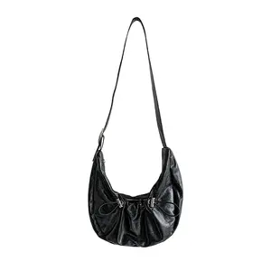 Fashion Pleated Design Women's One-shoulder Underarm Bag Casual Versatile Dumpling Bag