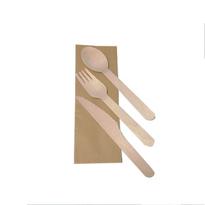 Vente en gros de couteaux en bois biodégradables jetables, respectueux de l'environnement, fourchette et cuillère, <span class=keywords><strong>couverts</strong></span> avec boîtes - Product Image 3